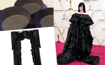 Oscar 2022: Fan chế nhạo Billie Eilish diện trang phục thảm đỏ không khác gì rèm cửa và giấy lót bánh