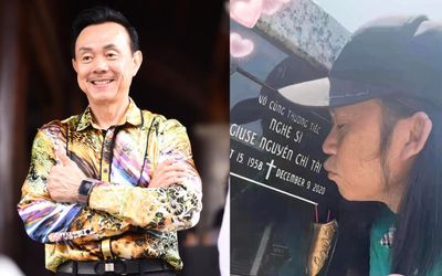 Nghẹn ngào khoảnh khắc NSƯT Hoài Linh thăm mộ cố nghệ sĩ Chí Tài