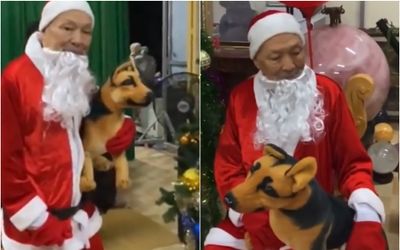 Rầm rộ clip 'thầy ông nội' hóa trang ông già Noel đêm giáng sinh năm trước và dự đoán giật mình