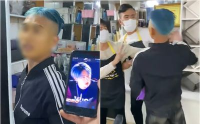 Làm tóc theo tài tử Hàn Quốc để đón Tết nhưng không giống, thanh niên đấm thợ cắt tóc: 'Tóc của tao đâu'
