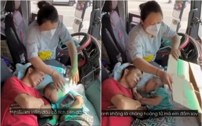 Vợ làm điều này khi chồng con ngủ, netizen nói: 'Vợ đẹp chỉ hãnh diện vài năm, hiểu chuyện ấm áp cả đời'