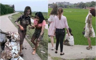 Gái xinh có pha chúc Tết 'đi vào lòng đất' khiến dân tình vừa thương vừa buồn cười