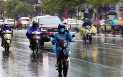 Các tỉnh Bắc Bộ có mưa nhiều nơi mưa to, thời tiết ấm dần lên