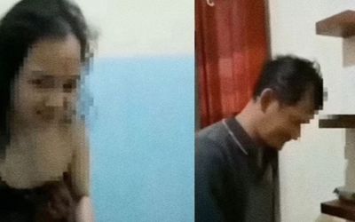 Ập vào phòng khách sạn, chồng bắt quả tang cảnh 'nóng bỏng' của vợ giáo viên và gã trưởng thôn