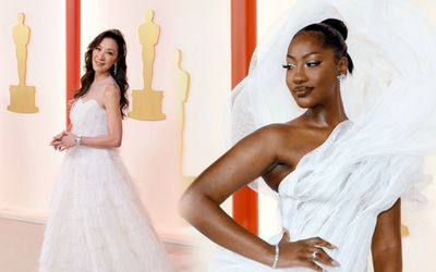 Sắc trắng bất ngờ thống trị thảm đỏ Oscar 2023, hàng loạt sao nữ mặc đầm cắt xẻ táo bạo
