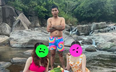 Phất lên sau khi mở công ty riêng, Lộc Fuho đi cắm trại cùng 2 gái xinh gây chú ý