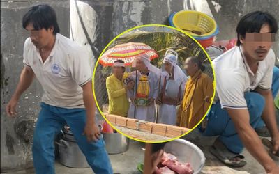Xôn xao người đàn ông nghỉ làm, chở vợ con về chịu tang chồng cũ, được netizen ghi nhận là 'của hiếm'