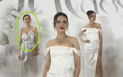 Á hậu Thủy Tiên câu giờ trên thảm đỏ, vô tư tạo dáng một mình: Chắc muốn giật thêm tí spotlight