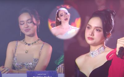 Hương Giang - Mai Ngô 'đơ như xịt keo' khi xem thí sinh hoa hậu chuyển giới trình diễn