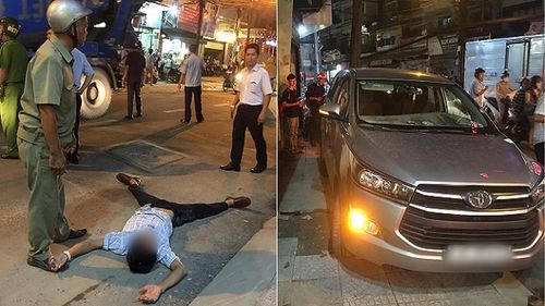 Tài xế 'nằm vạ' giữa đường khi bị ông Đoàn Ngọc Hải cẩu xe vi phạm