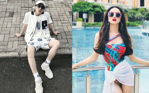 Sơn Tùng thời thượng cùng cây đồ tông sáng, hoa hậu Hương Giang diện áo tắm đỏ rực 'thiêu đốt' cả mùa hè