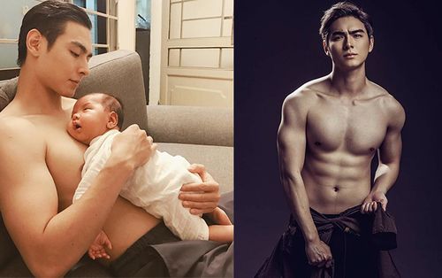 Chồng điển trai như nam thần, bụng 6 múi lại khéo chăm con của Chúng Huyền Thanh