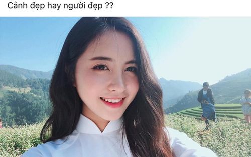 Cô gái mặc áo dài xinh ngất ngây đứng bên đồi hoa tam giác mạch - Bạn đã lùng ra danh tính?