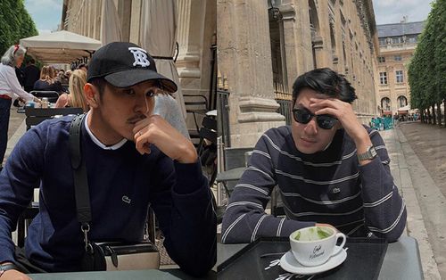 Chụp ảnh riêng nhưng hóa ra là ngồi đối diện nhau, Thiên Minh - Quang Đại hẹn hò ở Paris?
