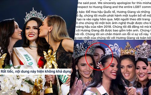 Missosology xóa ảnh kỳ thị, xin lỗi hoa hậu Hương Giang: 'Chúng tôi không nhận ra cô ấy!'