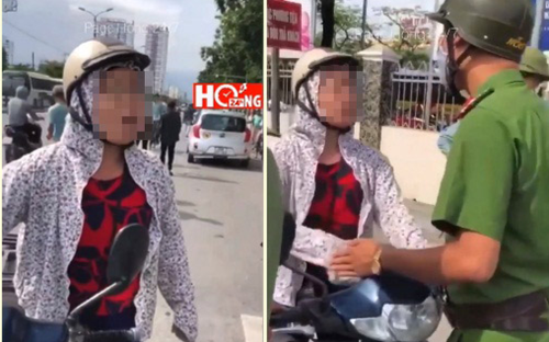 Bị CSTT dừng xe, người phụ nữ cãi: 'Tôi chỉ đi ngược chiều 1-2m thôi, lỗi gì?'