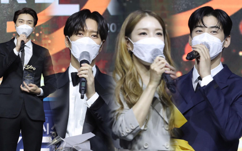 BoA, Park Hae Jin, Cha Eun Woo và NCT 127 đeo khẩu trang nhận giải thưởng 'Làn sóng Hàn Lưu 2020'