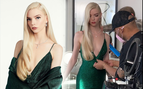 Anya Taylor-Joy gây bão với nhan sắc ở hậu trường Quả Cầu Vàng 2021