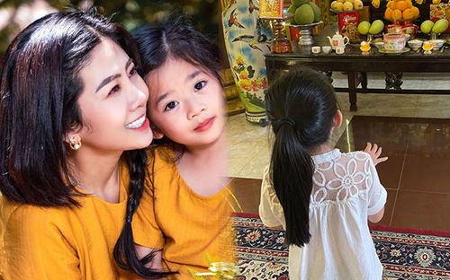 Con gái Mai Phương viếng mẹ: 'Xin hãy phù hộ cho con bé được bình an 1 đời'