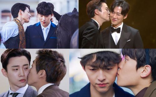 Những nụ hôn đam mỹ gây bão phim Hàn: Song Joong Ki, Park Seo Joon 'đỏ mặt' vì lần đầu được trai đẹp hôn