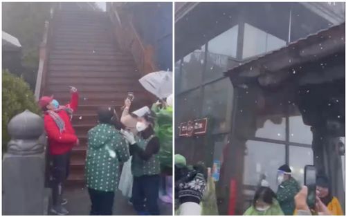 Clip: Khoảnh khắc tuyết rơi trắng trời đẹp như mơ tại Sapa khiến netizen rần rần thích thú