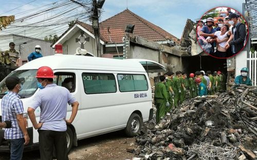 Xót xa hình ảnh người thân khóc ngất khi tìm thấy thi thể 3 mẹ con trong vụ hỏa hoạn
