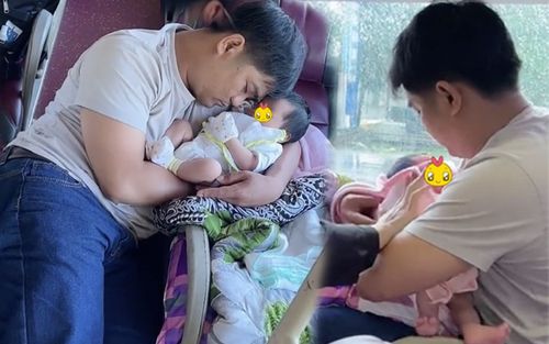 'Thắt lòng' cảnh bố ôm con về quê gửi ông bà nuôi vì mẹ đã bỏ em đi mất rồi