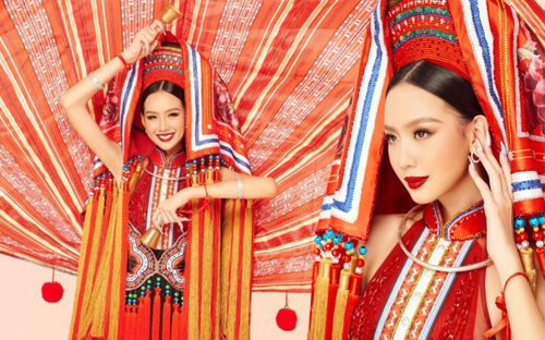 Á hậu Bảo Ngọc trong bộ trang phục truyền thống 'Cô em Dao đỏ', thể hiện nét văn hóa đa sắc tộc