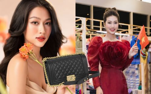 'Hoa hậu nghèo khó' Thiên Ân xách túi hiệu hơn 150 triệu đi công tác