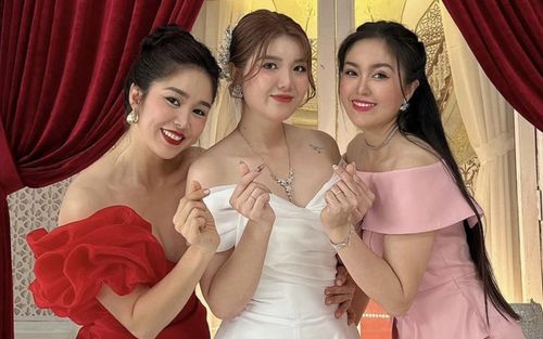 Lê Phương 'lên đồ' dự đám cưới, dân mạng thảng thốt: 'Không biết ai là cô dâu luôn'