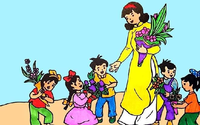Bức tranh vẽ ngày 2011 tại Việt Nam tuyệt đẹp dành tặng thầy cô
