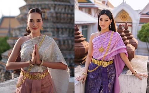 Lê Hoàng Phương đọ sắc với Khánh Vân trong trang phục Thái: Best catwalk nhỉnh hơn hẳn Miss áo dài?